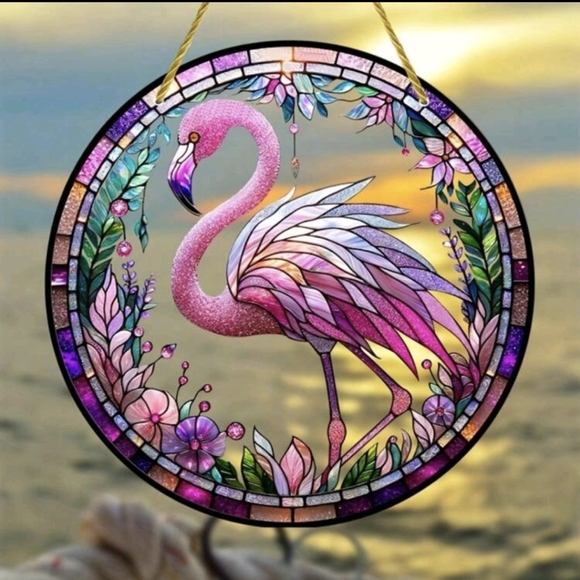 Pink Flamingo Acrylic Suncatcher - Picture 5 of 9